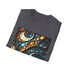 Charcoal cotton T-shirt with intricate fractal pattern in regular fit