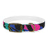 Neon graffiti dog collar for urban chic pets with black onyx design.