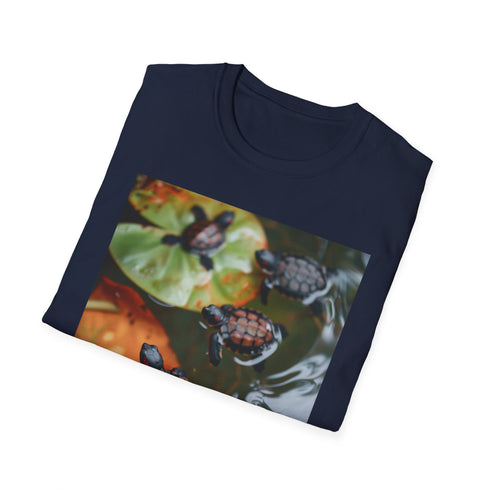 Ocean Explorers Baby Turtles Charcoal T-shirt.