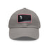 Earths Horizon Cap in white with light brown rectangle patch.