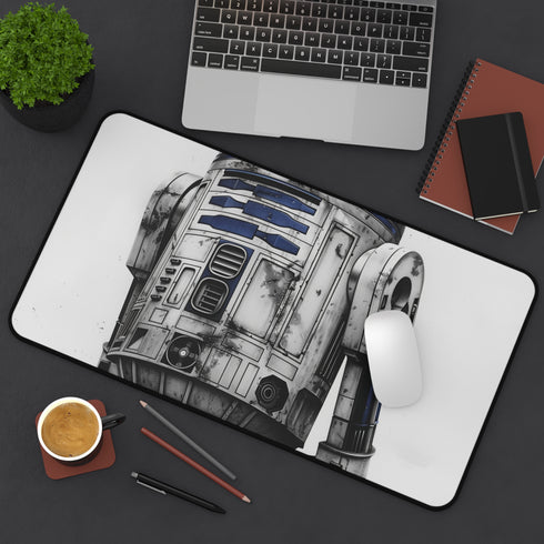 Neon tropical leaves desk mat: vibrant tropical paradise for your workspace.