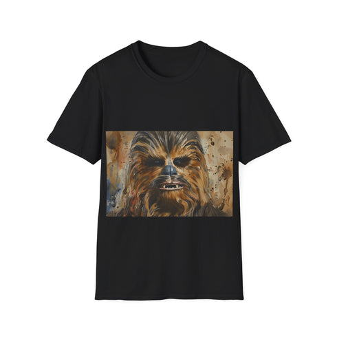 Chewbacca watercolor tee in charcoal for a casual Star Wars look.