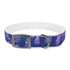 Stylish lavender fields dog collar for medium dogs in black onyx.