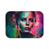Neon Charlize Bath Mat with Bold Watercolor Strokes and Electrifying Hues