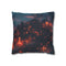 Cyber Village above Clouds of Flame Double-Sided Square Cushion Cover