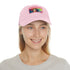 Chic watercolor cap with neon colors for stylish summer look.