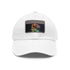 Neon Watercolor Baseball Cap for Hats- Lush White/Light Brown Rectangle Pattern
