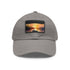 Fishermans Paradise Sunset Cap in White with Light Brown Rectangle Patch