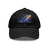 Neon Galaxy Snapback Cap with Light Brown Patch, Unisex Vegan Hat
