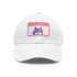 Stylish white cotton Husky design baseball cap for animal lovers.