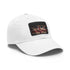 Stylish British flag cap with white/light brown patch in rectangle shape.