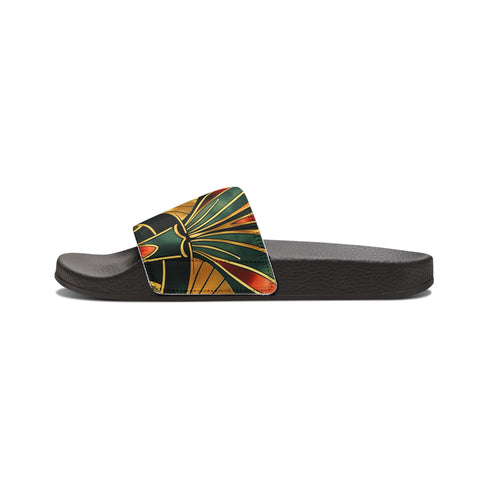 Black Men's Sandals with Customizable Neoprene Straps and PU Outsoles