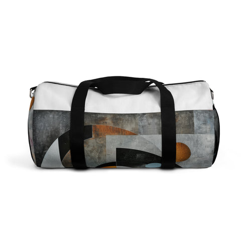Geometric abstract shapes small duffel bag for gym or travel.