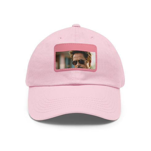 Iron Shades Snapback Cap with white/light brown patch for unisex wear.