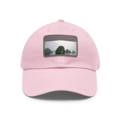 White cotton baseball cap with Halong Bay patch.