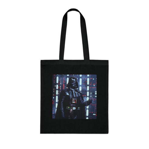 Imperial Enforcer Tote Bag, Black Cotton DTG Tote, Star Wars Fan Gift.