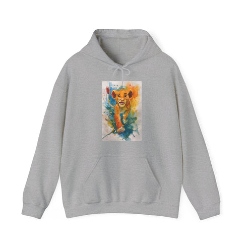 Navy unisex Lion King Hakuna Matata hoodie, regular fit, DTG print