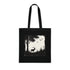 Stylish black Creature Feature Tote Bag with wildlife silhouettes pattern.