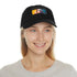 Neon Dream Margot Cap in White with Light Brown Rectangle Patch.
