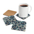 Handmade artisan tile square coasters with seamless pattern, summer picks.