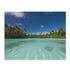 Aerial view jigsaw puzzle of Aitutaki Cook Islands turquoise waters.