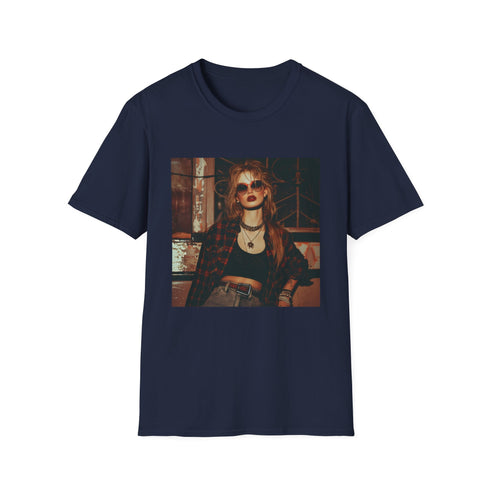 Charcoal crew neck t-shirt with distressed design and soft breathable cotton fabric