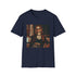 Charcoal crew neck t-shirt with distressed design and soft breathable cotton fabric
