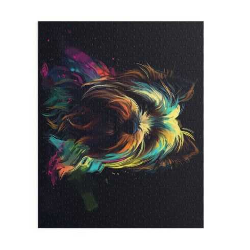 Adorable Yorkshire Terrier jigsaw puzzle, perfect gift for dog lovers.
