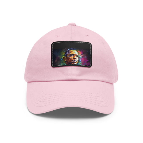 Obama Neon Dream Baseball Cap in White with Light Brown Patch