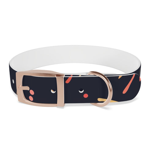 Festive Fireworks Dog Collar in M black onyx for pets.