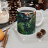 Tiger Jungle Safari Mug: Roar! Ceramic 11oz coffee mug with tiger pattern.