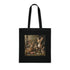 Forest Fable Tote Bag in Black Cotton with Woodland Creatures