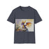 Magical Watercolor Spyro Tee in Charcoal, Size S, Vibrant Dragon Design.