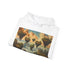 Surreal navy hoodie with floating island design for men and women
