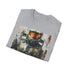 Charcoal Master Chief halo t-shirt, Unstoppable Spartan with vibrant colors.