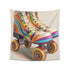 Retro Roller Skate Tapestry: Vintage charm with colorful stripes, perfect for all seasons - BenCPrints