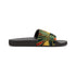 Black men's sandals with customizable straps for comfort and style.