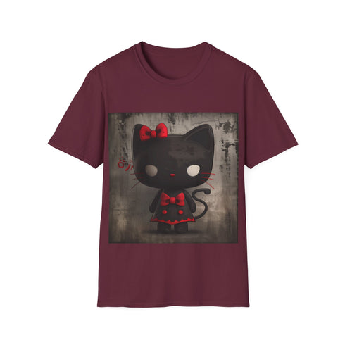 Kuromi Dark Side Kitty Charcoal Summer Picks T-Shirt Cotton Regular Fit