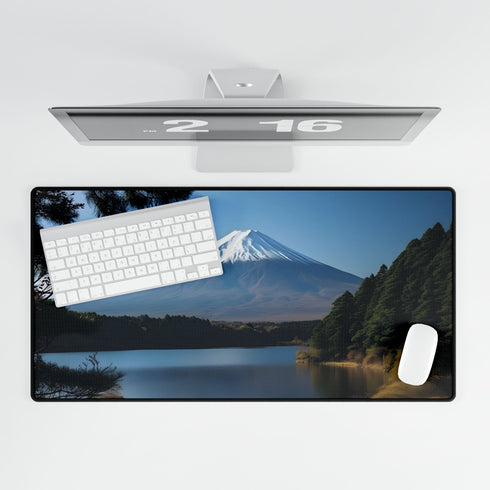 Mount Fuji Cherry Blossom Lake Reflection XXL Extended Desk Mat - View 5 | Prints With Passion