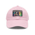 Kevin Hart neon watercolor cap with light brown patch.