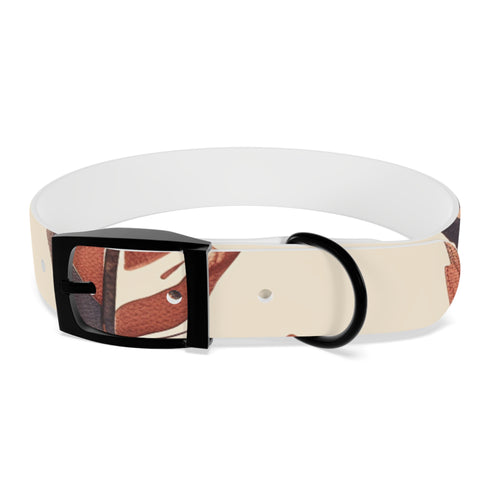 Personalized black onyx dog collar for stylish pets on their daily walk.