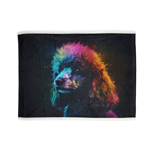 Cozy poodle-themed plush blanket for luxury snuggles and restful sleep.