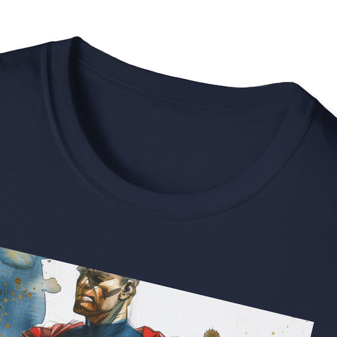 Homelander tee shirt in charcoal, regular fit, crew neck, TikTok trend.