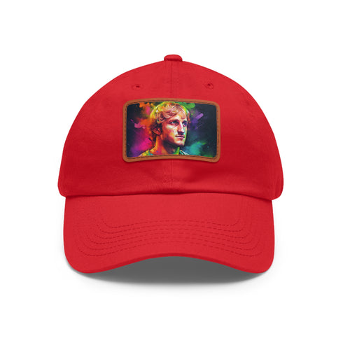 Stylish white hat with rectangle patch design for Logan Paul fans.