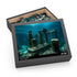 Colorful underwater Lost City Puzzle with marine life and coral reefs.