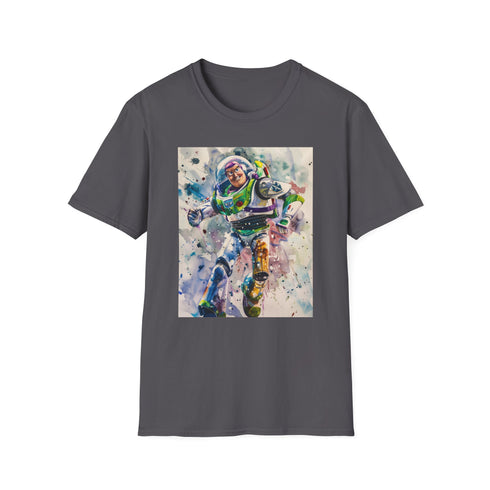 Charcoal cotton Buzz Lightyear T-shirt with crew neck and regular fit