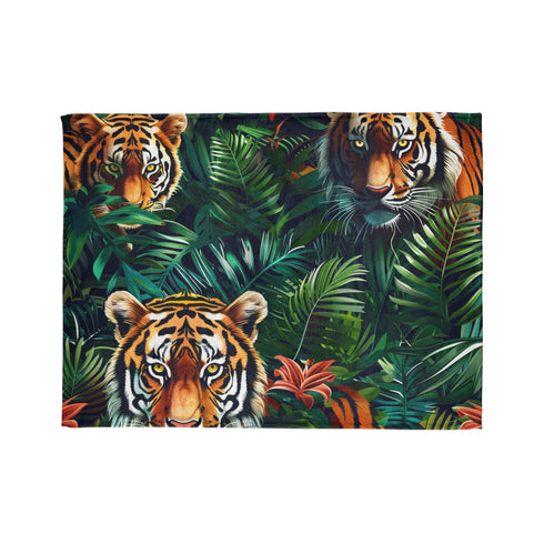 Safari Tiger Jungle Blanket featuring Second Jungle Book jungle pattern.