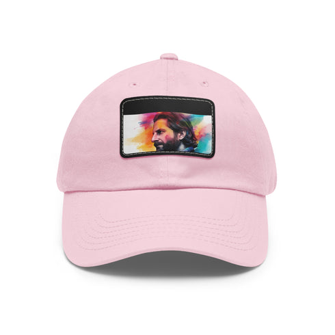 Neon Dreams Bradley Cooper Watercolor Cap in White with Light Brown Patch