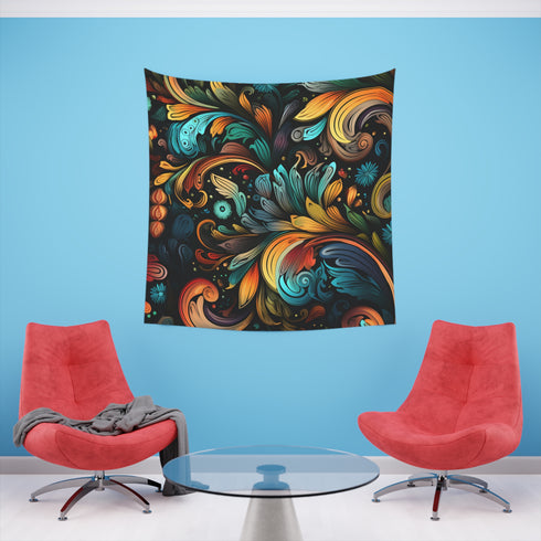 Tessellation Tapestry: An Isomorphic Design | Wall Tapestry | All Over Print, AOP, Decor, Halloween, Home & Living, Home Decor, Indoor, Spring Essentials, Sublimation, Tapestry | Prints with Passion