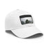 Halong Haven Baseball Cap in White with Light Brown Patch